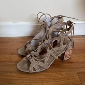 Lace up high heels size 7M